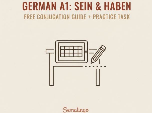 FREE German A1: Sein & Haben Cheat Sheet