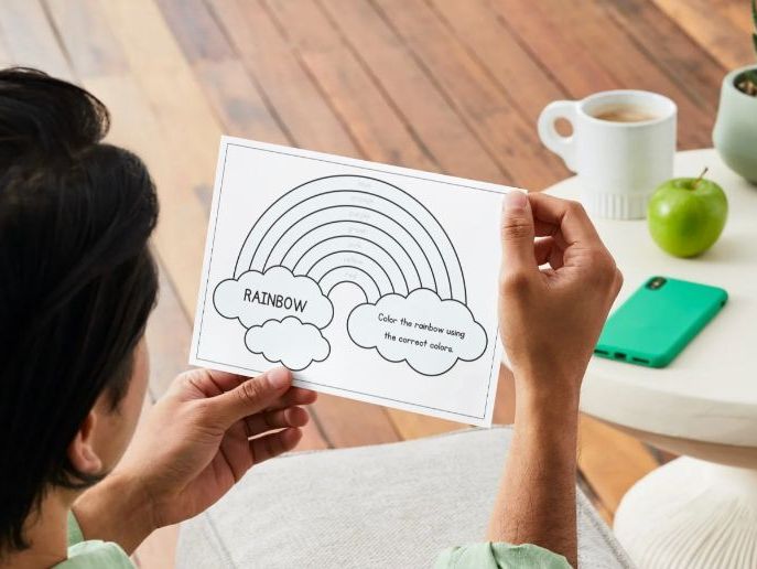 Rainbow Colouring & Painting Worksheet – EYFS / KS1 Colour Recognition & Fine Motor Skills