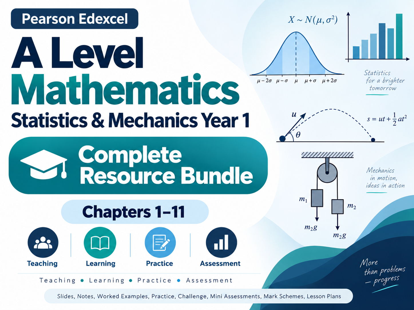 Full Pearson Edexcel Mathematics: Statistics and Mechanics AS (Year 1)/A Level Resource Bundle | Chapters 1–11