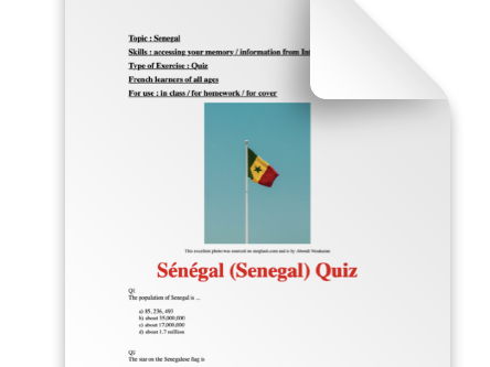 Francophone Quiz Bundle