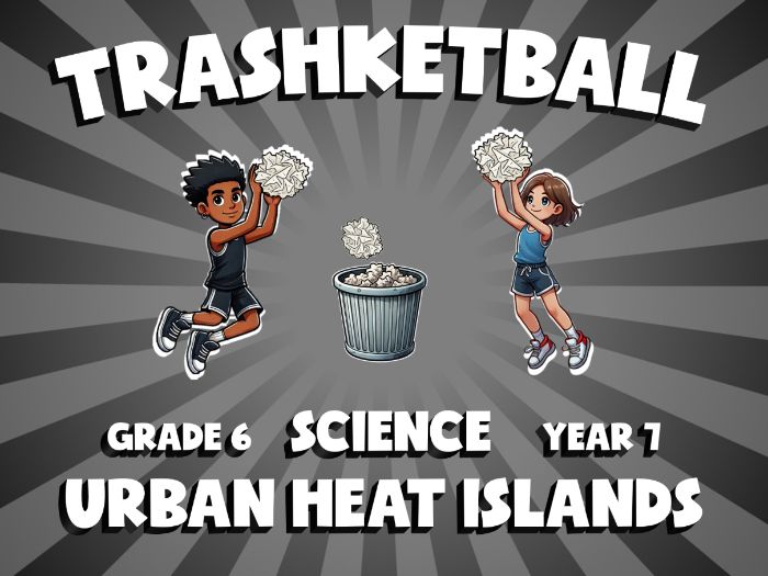 Urban Heat Islands TRASHKETBALL Science Game | No-Prep Year 7 Review Activity