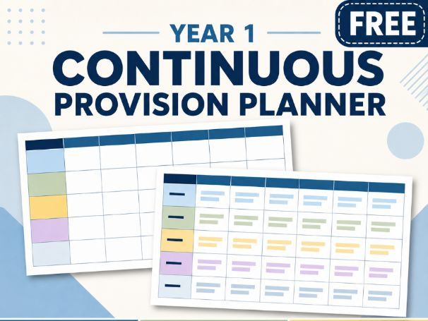 Year 1 Continuous Provision Planner