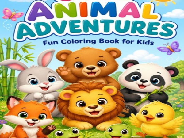 CUTE ANIMAL ADVENTURES-Coloring Pages