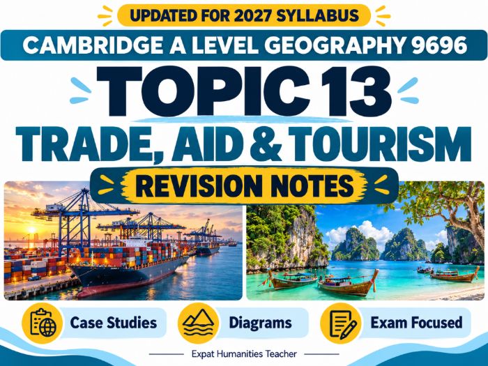 Topic 13 Trade, Aid & Tourism Revision Notes | CIE A Level Geography 9696 (2027)