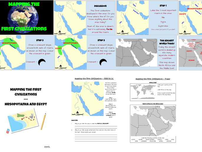 Mapping Egypt and Mesopotamia: The First Civilizations