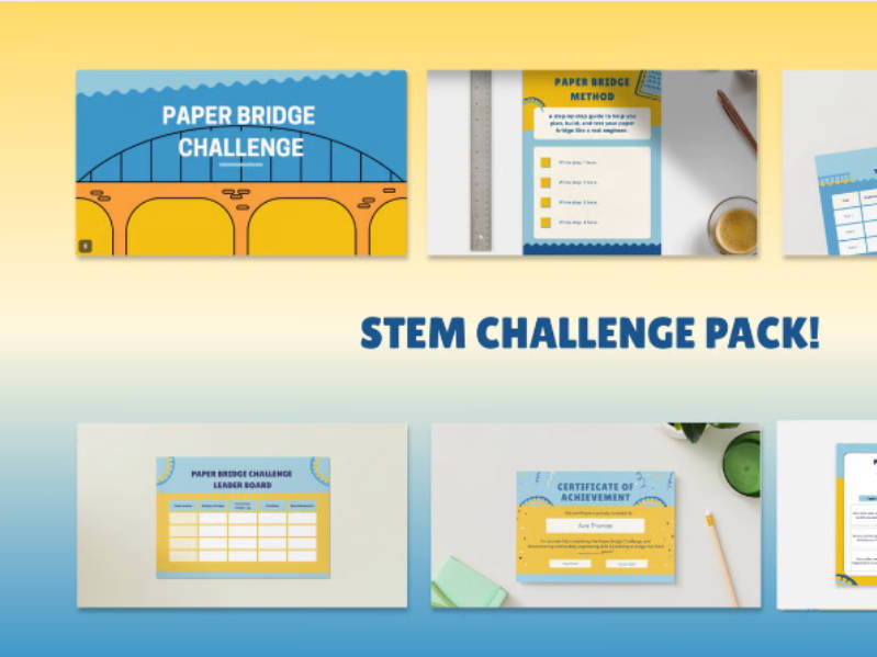 Paper Bridge Challenge | Free STEM Activity for Kids