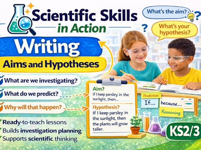 Investigate Like a Scientist: Writing Aims and Hypotheses (KS2/3 Science Skills)