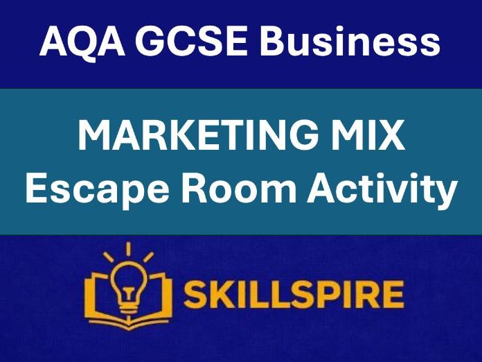 GCSE Business Marketing Mix Escape Room | KS4 4-in-1 Bundle | PowerPoint Tracker & Certificates