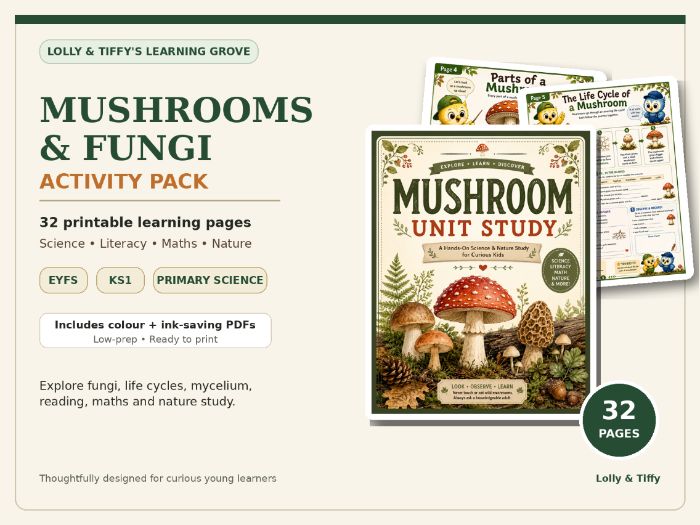 Mushrooms & Fungi Activity Pack | KS1