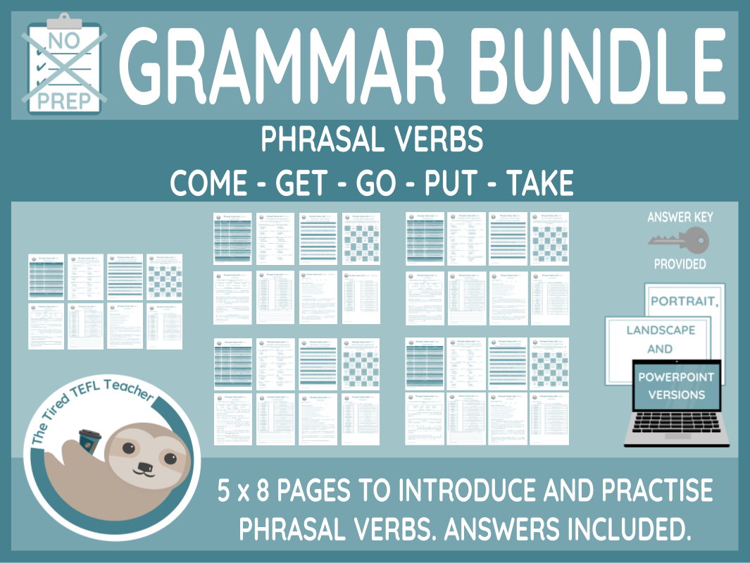 Phrasal Verbs with Come, Get, Go, Put and Take Bundle