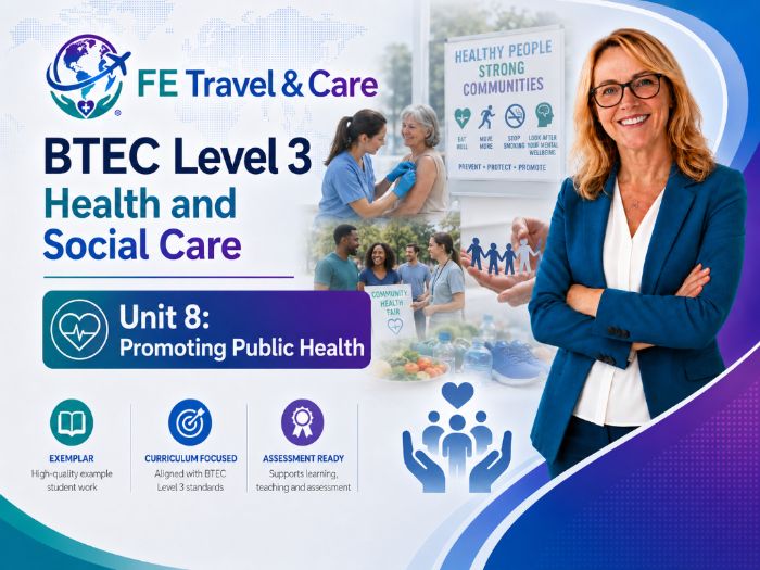 BTEC Level 3 Health and Social Care Unit 8 | Exemplar Student Assignment