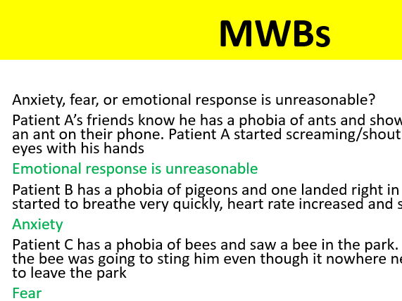2025 spec AQA Psychology phobia characteristics