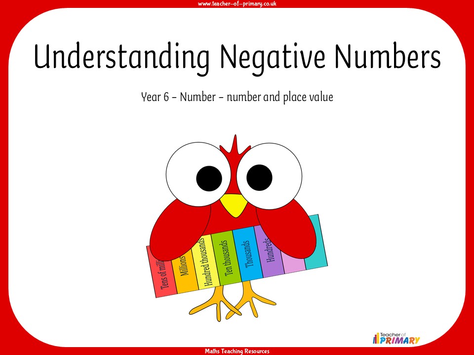 Understanding Negative Numbers - Year 6