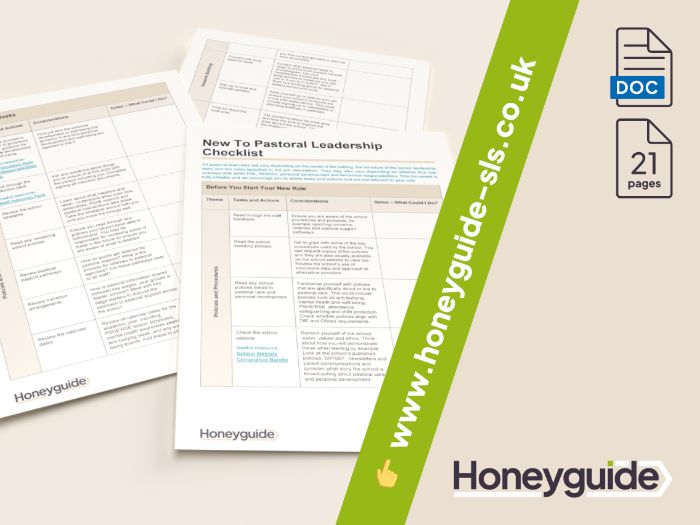 New to Pastoral Leadership Checklist