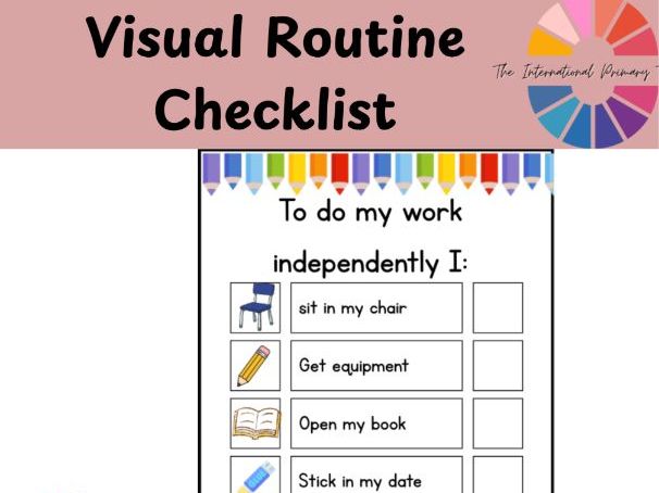 Visual Routine & Independent Work Checklist | Classroom Routine Poster | KS1 & Early Years