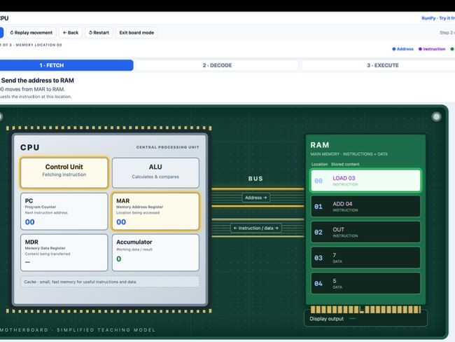 Interactive CPU Simulator – OCR GCSE Computer Science