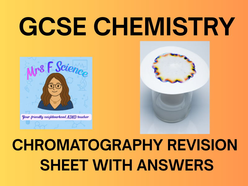 GCSE Chemistry Chromatography Required Practical Worksheet | KS4 | AQA