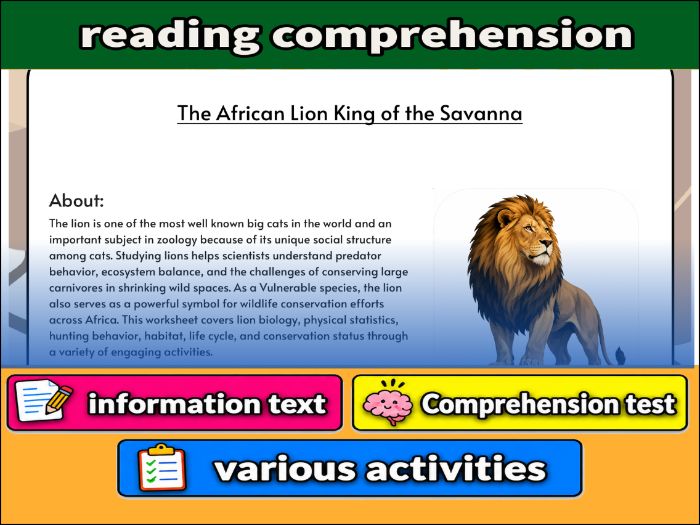 The African Lion King of the Savanna - zoology & Activities