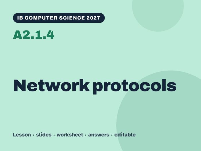 IB Computer Science 2027 – A2.1.4 Network protocols – Lesson & Worksheet