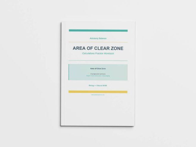 Edexcel GCSE Science Area of Clear Zone Calculations Practice Workbook | GCSE BIOLOGY | Edexcel