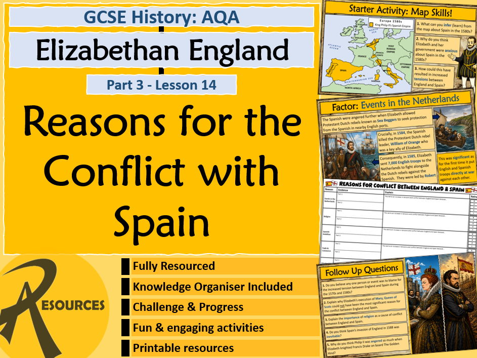 Elizabethan England - England's Conflict with Spain (Spanish Armada) - AQA GCSE