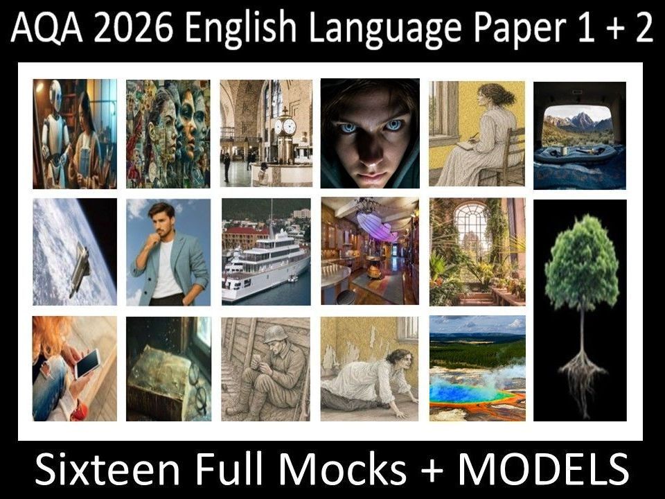 Sixteen AQA 2026 English Language Paper 1 + 2 | MODELS