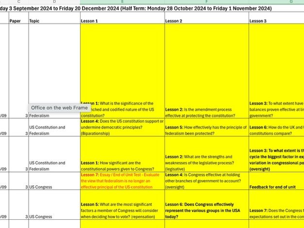 Year 13  A-Level Politics Scheme of Work