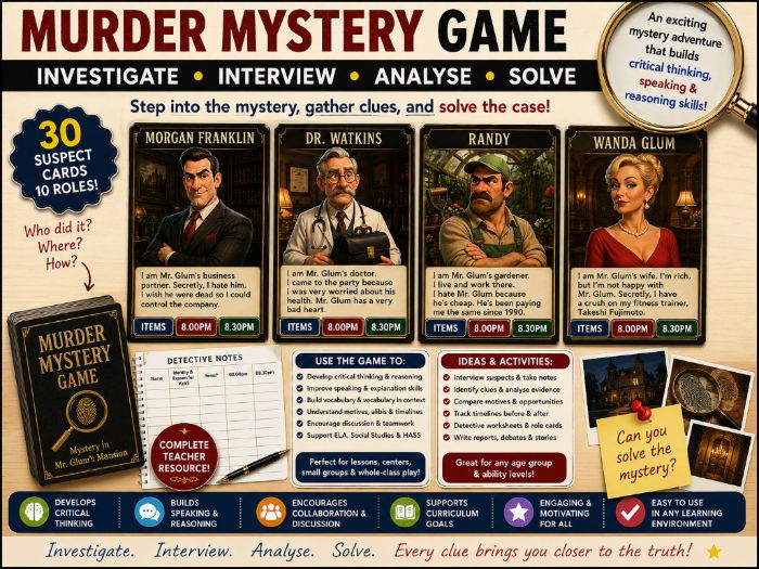 Murder Mystery Game – Detective Role Play