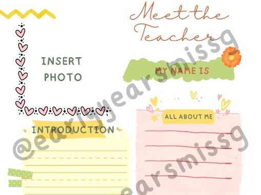 Meet the Teacher Template