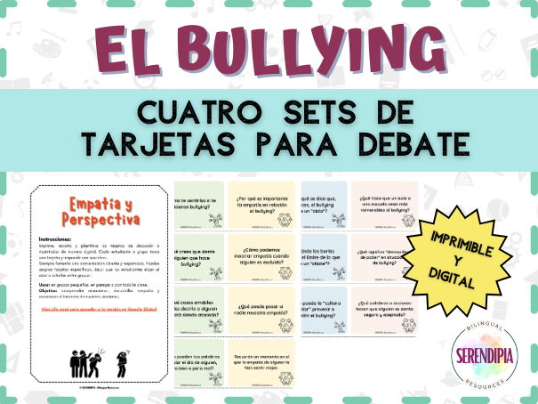 Bullying Actividades Debate | Bullying Spanish SEL Conversation Starters Debate Empathy