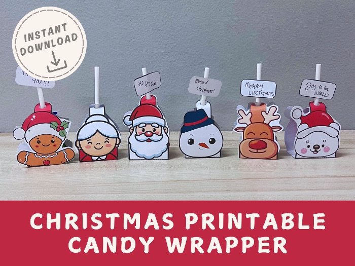 Christmas Lollipop Candy Wrapper