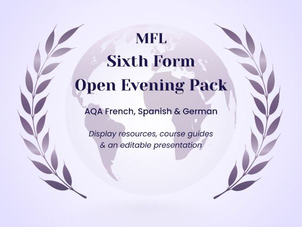 Sixth Form Open Evening Pack – AQA French, Spanish & German