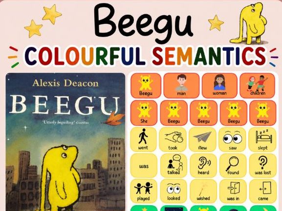 Beegu- Colourful semantics- Build a sentence