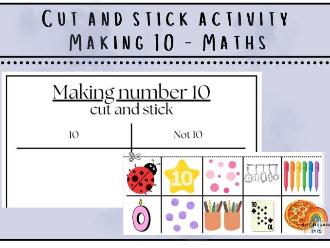 Making 10 -  Cut and Stick Sorting Activity | EYFS Reception KS1 | Maths