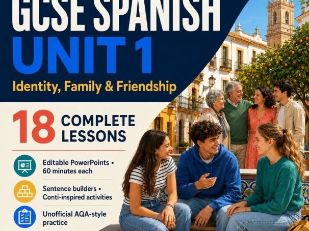 AQA GCSE Spanish: Identity, Family and Friendship - COMPLETE UNIT (Unit 1)