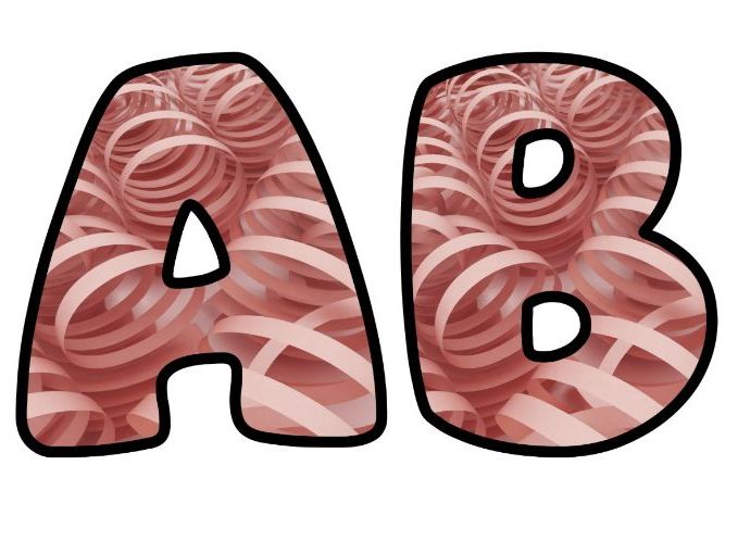 Pink Ribbon Waves Classroom Display Lettering Set | Upper & Lowercase Letters, 0-9 and Signs