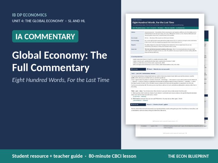 IB Economics IA Commentary | Global Economy | The Full Commentary
