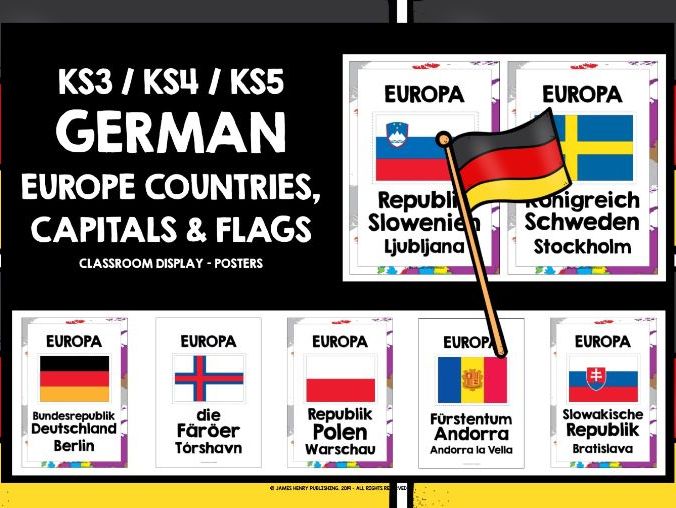 GERMAN EUROPE POSTERS FLASHCARDS