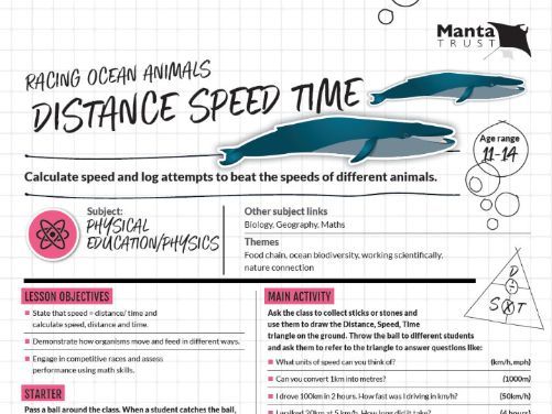 Manta Trust - Racing Ocean Animals (KS3 Physics: Motion - Distance, Speed, Time)