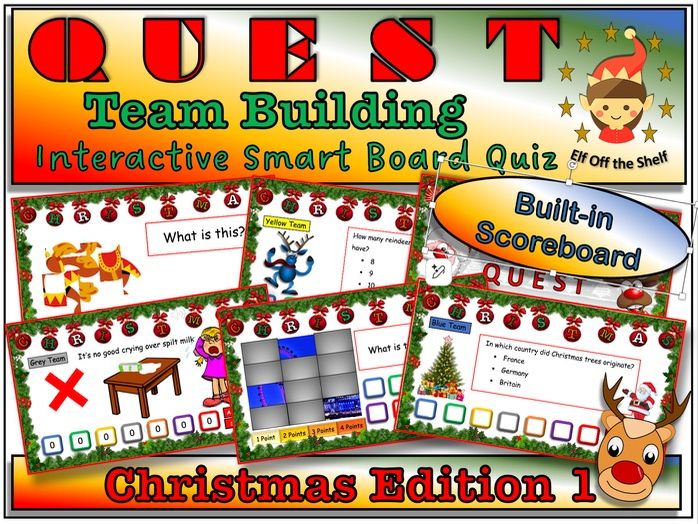 Christmas Team Building Quiz 1 Animated and Interactive for KS3