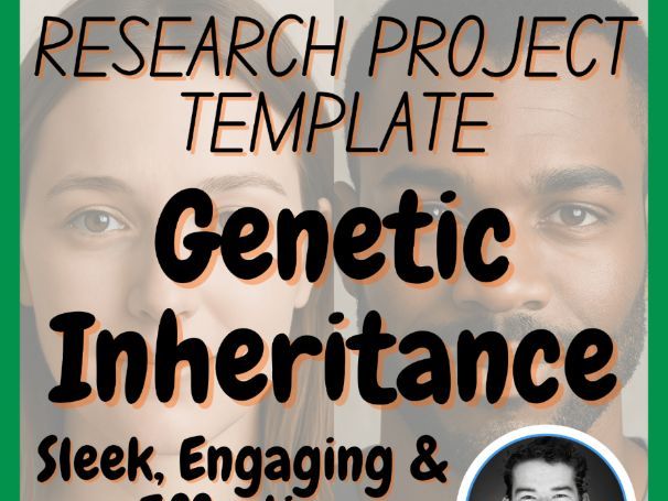 Genetic Inheritance Biology Science Research Project Template | Digital + Print