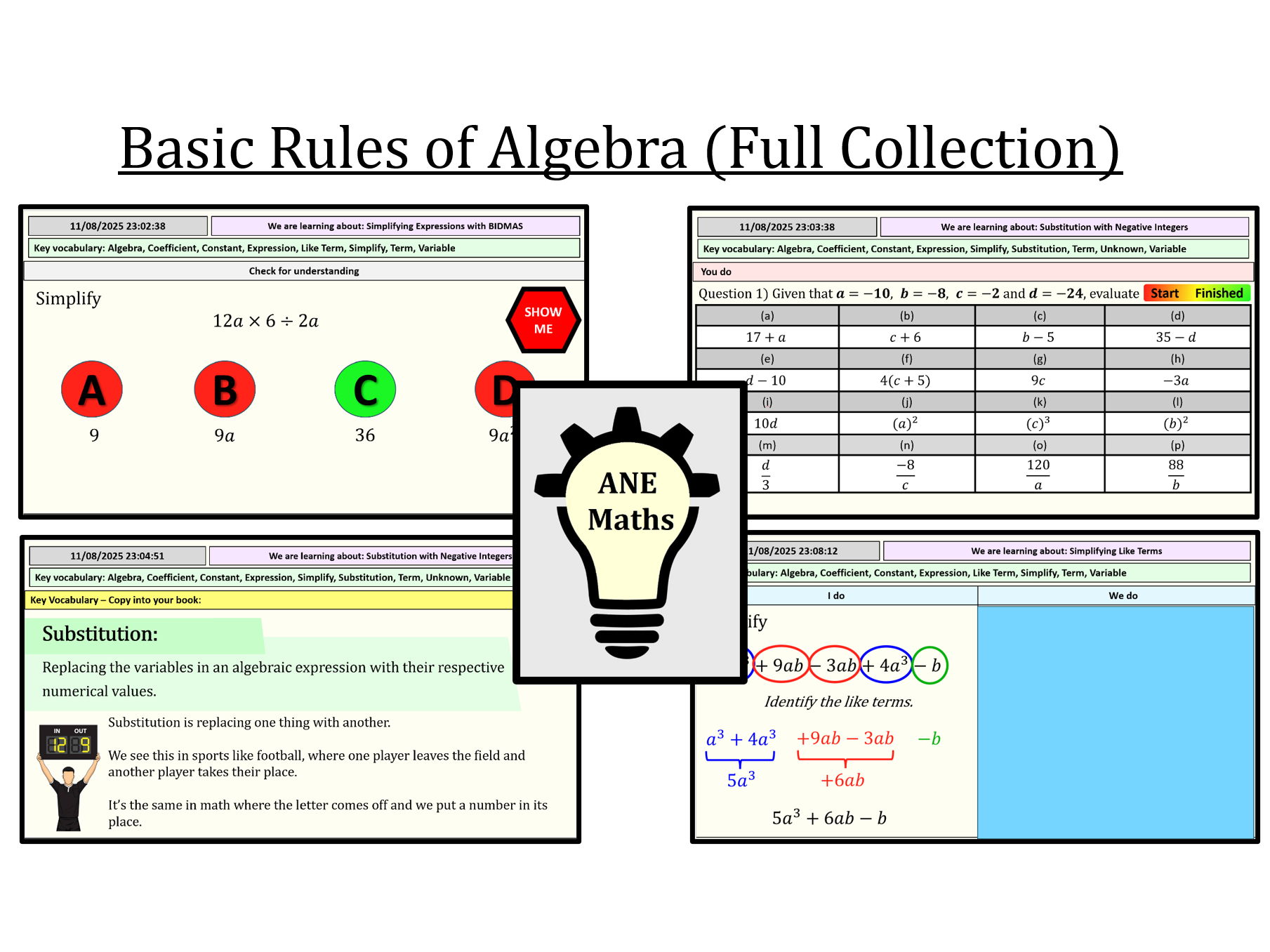 Basic Rules of Algebra   (Full Collection)