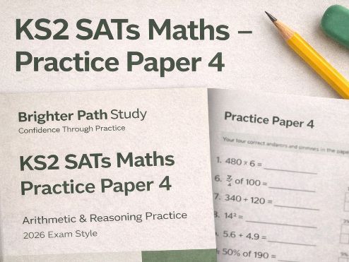 KS2 SATs Maths Greater Depth – Full Practice Paper 4  (2026)