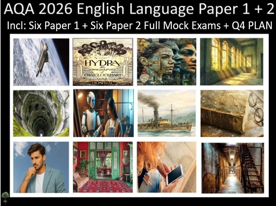 Twelve AQA 2026 GCSE English Language Paper 1 & 2 Mocks | Q4 PLAN
