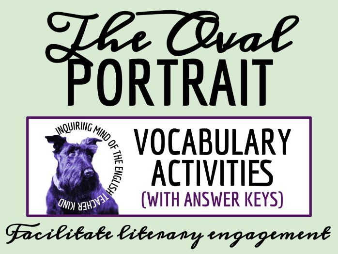 "The Oval Portrait" Vocabulary Worksheet and Games | Crossword | Word Search