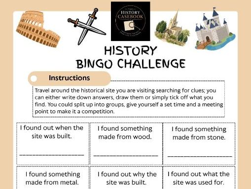 History Bingo Challenge