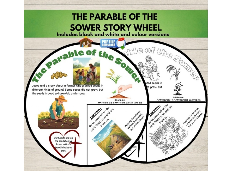 Parable of the Sower Story Wheel | Bible Craft