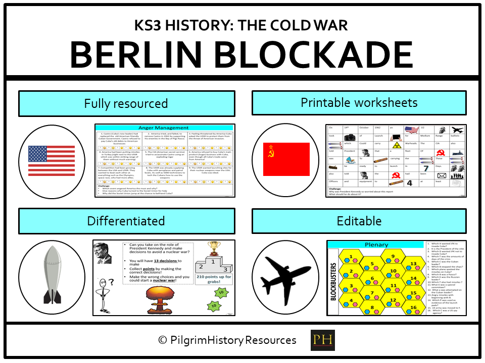 KS3 History Cold War: The Berlin Blockade & Airlift – The First Crisis