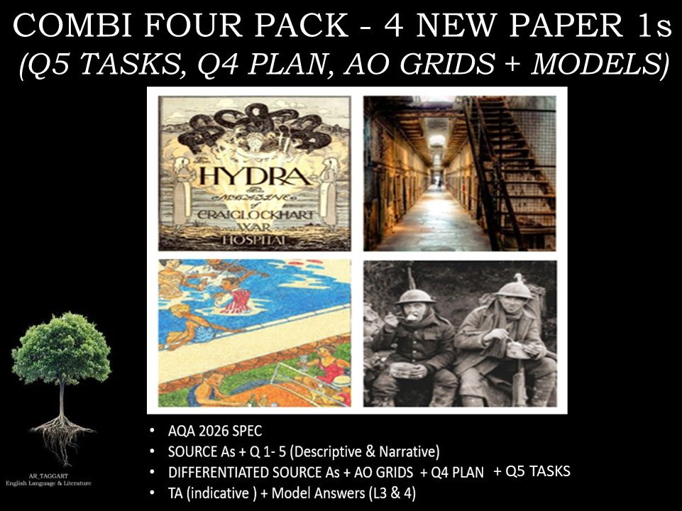 COMBI FOUR PACK | 4 PAPER 1 | 2026 FULL MOCKS | Q5 TASKS | AO GRID | Q4 PLAN | MODELS