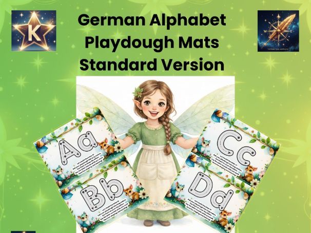 German Alphabet Playdough Mats A–Z | Deutsch Knetmatten for Early Literacy and Fine Motor Skills